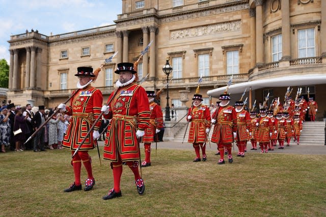 The Yeomen of the Guard at the garden party