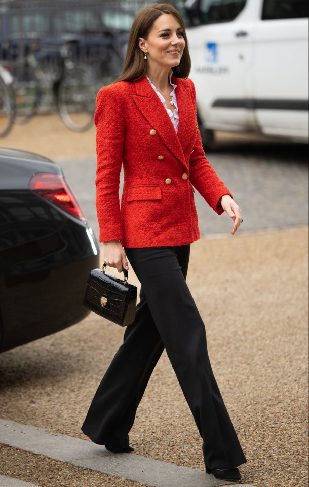 COPENHAGEN, DENMARK - FEBRUARY 22: Catherine, Duchess of Cambridge visits the Copenhagen Infant Mental Health Project at the University of Copenhagen on February 22, 2022 in Copenhagen, Denmark.  The Duchess of Cambridge visits Copenhagen between 22nd and 23rd February on a working visit with The Royal Foundation Centre for Early Childhood.  (Photo by Samir Hussein/WireImage )