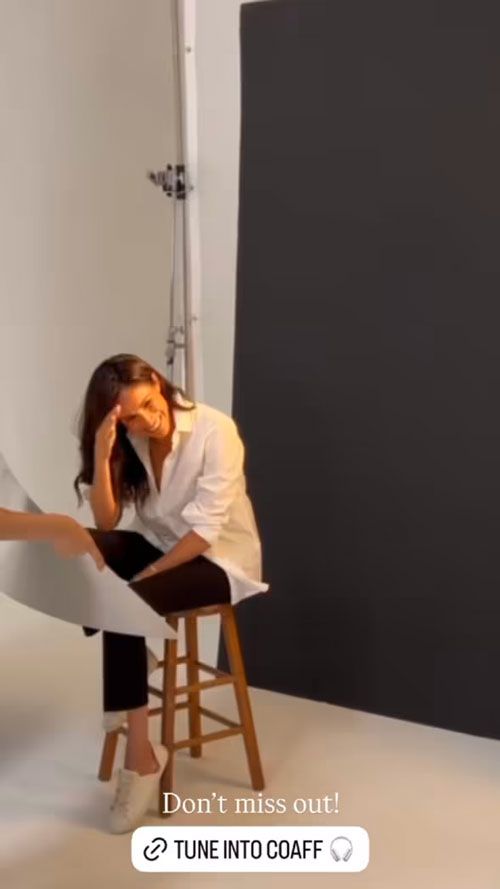 Meghan Markle in her behind-the-scenes video