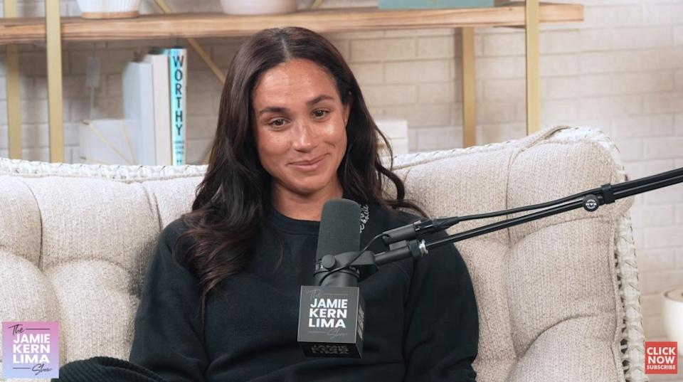 Meghan Markle on Jamie Kern Lima’s podcast. YouTube/@jamiekernlimaofficial