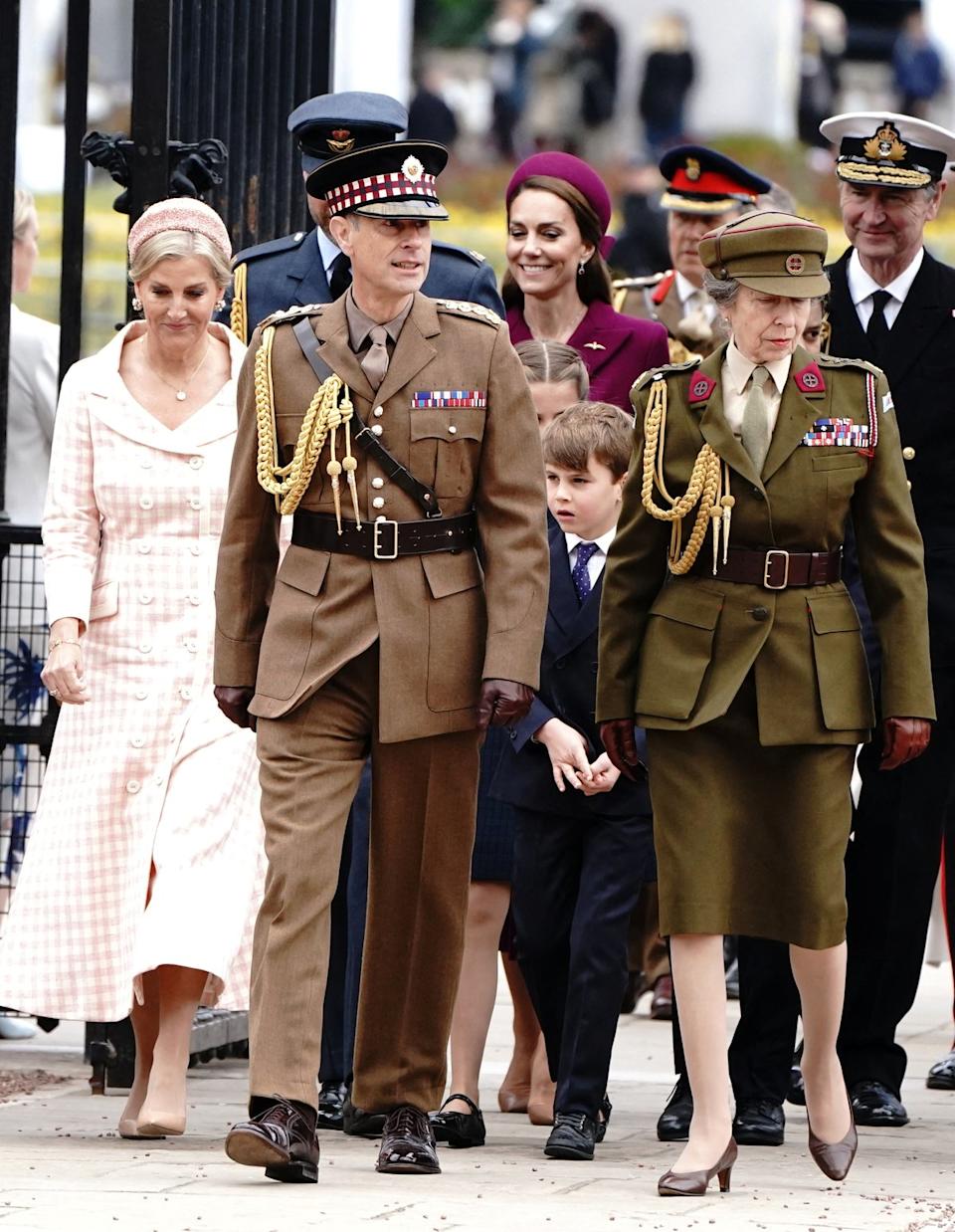 The Duchess of Edinburgh, the Duke of Edinburgh, Prince Louis and the Princess Royal (via REUTERS)