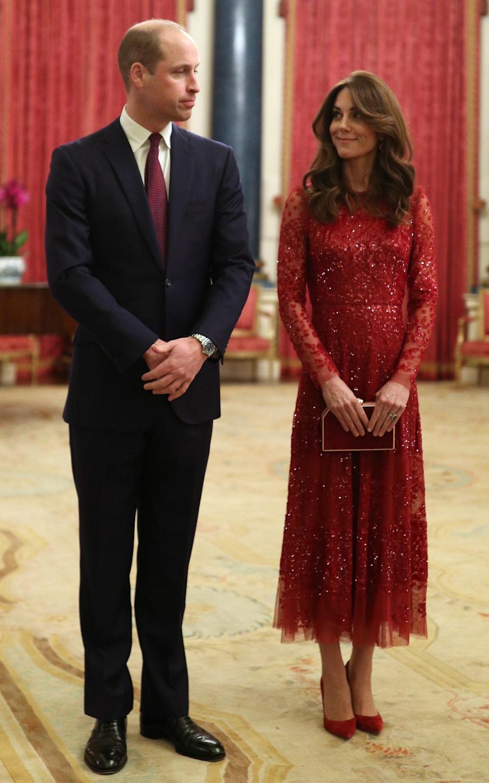 The Prince and Princess of Wales attend a reception to mark the UK-Africa Investment Summit in January 2020