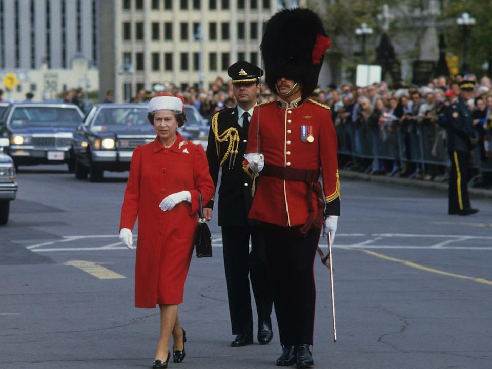 Queen Elizabeth II, Tour of Canada, 24th September 1984. (Photo by John Shelley Collection/Avalon/Getty Images)