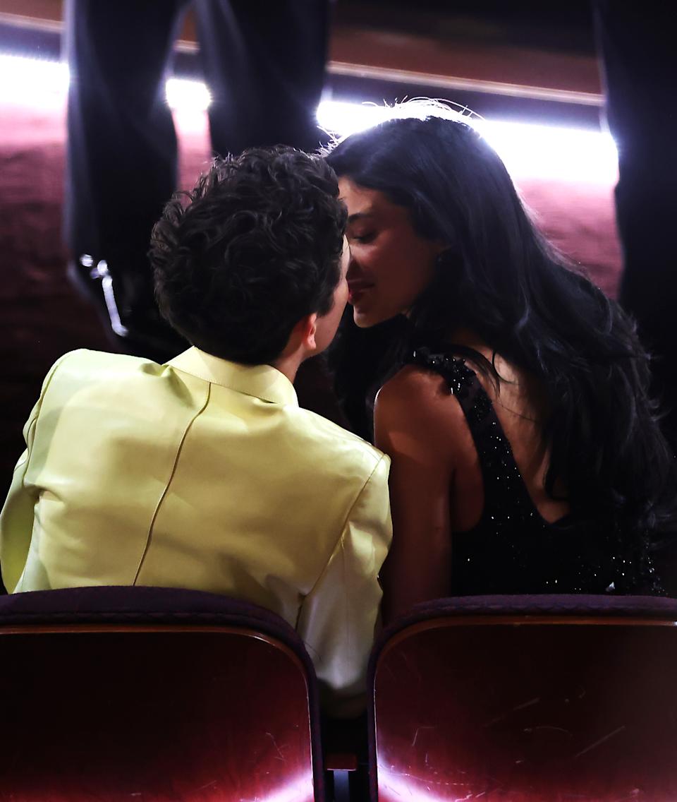 Sources tell Page Six the couple had “PDA throughout the night.” Getty Images