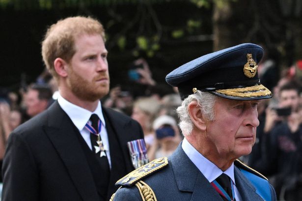 King Charles with Prince Harry