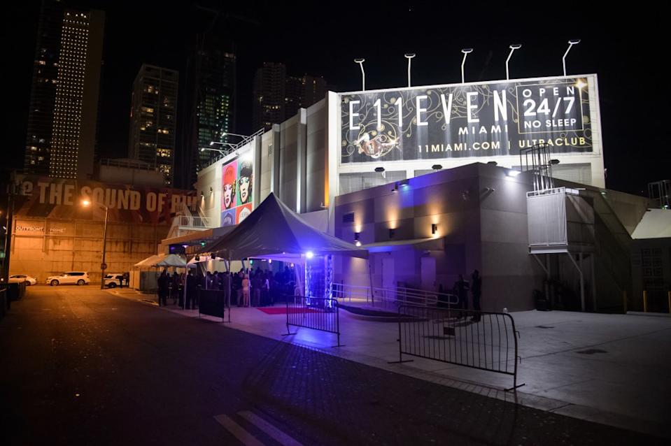 They partied “well into the morning” at mega-club E11even. Getty Images for E11EVEN