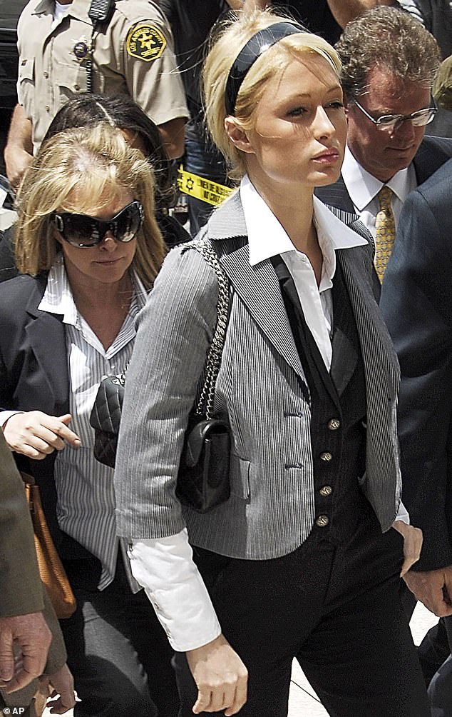 She appeared in court in Los Angeles in 2007 for violating her probation