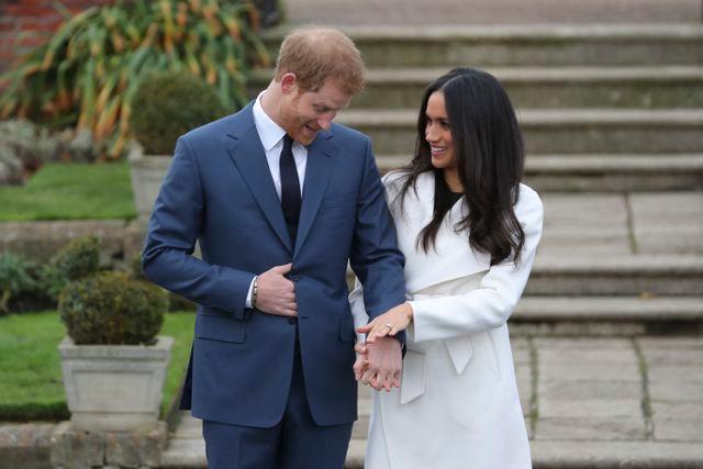Getty Prince Harry and Meghan Markle shortly after announcing their engagement on November 27, 2017.