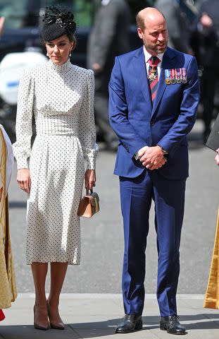 Samir Hussein/WireImage The Prince and Princess of Wales shortly after they arrived at Westminster Abbey, London on May 8, 2025