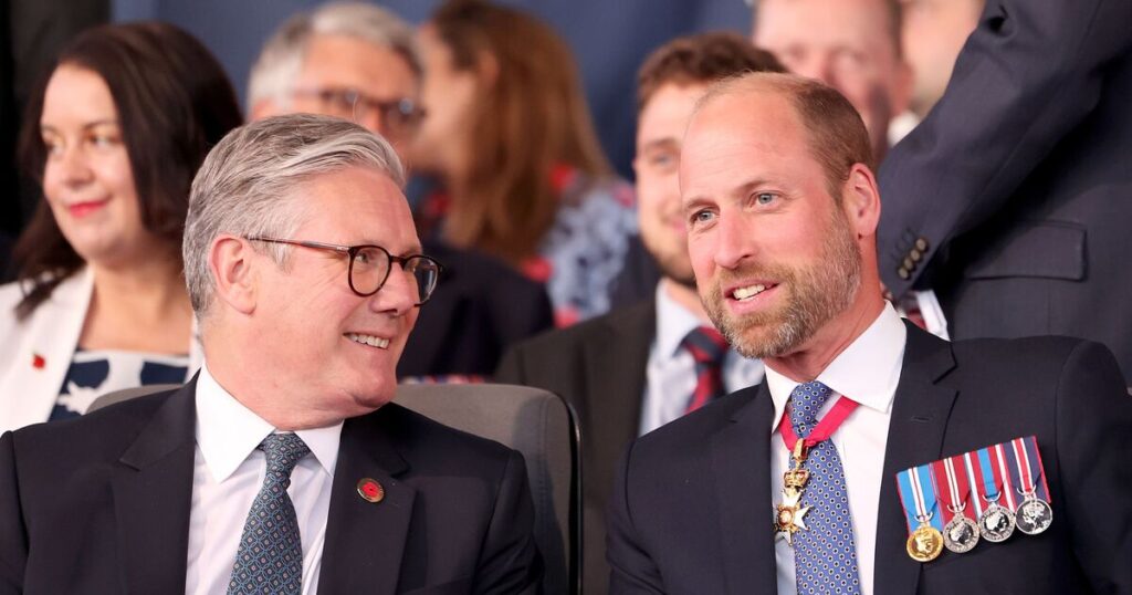 Fans issue complaint as Prince William sits next to Starmer at VE Day | Royal | News Fans issue complaint as Prince William sits next to Starmer at VE Day | Royal | News