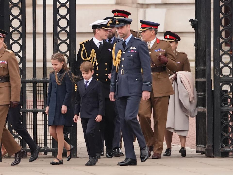 Princess Charlotte, Prince Louis and the Prince of Wales (Jonathan Brady/PA Wire)