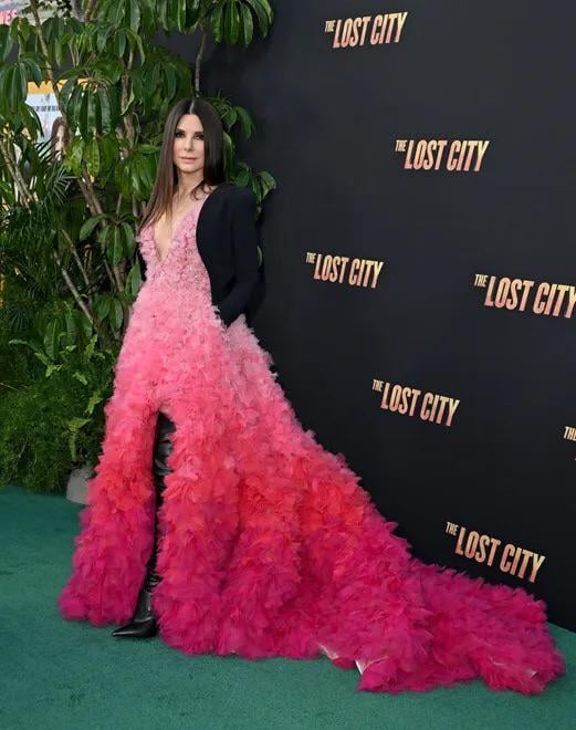 Sandra Bullock for "The Lost City" premiere at the Regency Village Theatre in Los Angeles, March 22, 2022