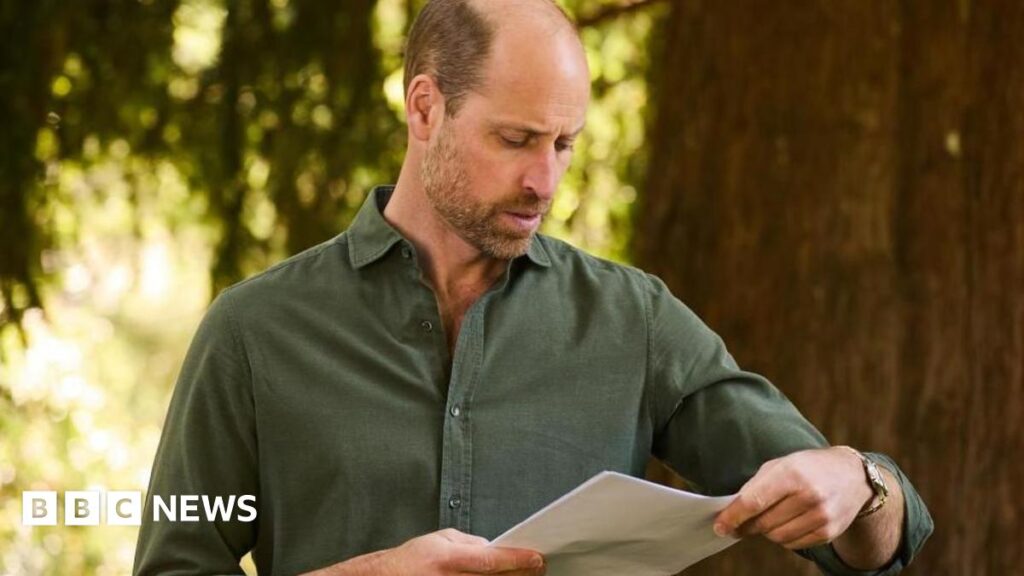 Prince William: David Attenborough was ‘inspiration’ for new show Image shows the Prince of Wales standing outside in a green shirt, recording opening scenes for new documentary series, Guardians