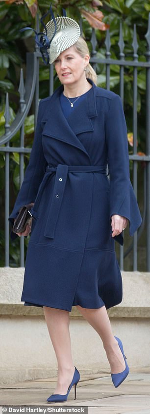 Sophie attends the Easter Sunday service at St George's Chapel, Windsor in 2018