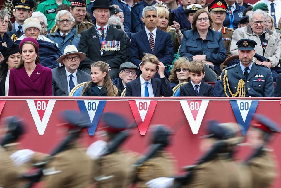 Catherine, Princess of Wales, Princess Charlotte, Prince George, Prince Louis and Prince William, Prince of Wales (Getty Images)