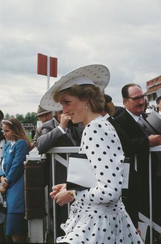 Getty Princess Diana at the Epsom Derby in June 1986
