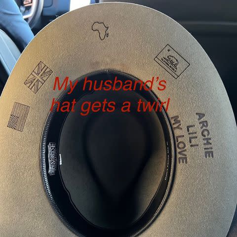 Meghan, Duchess of Sussex/Instagram Prince Harry's hat he wore to the Beyoncé concert