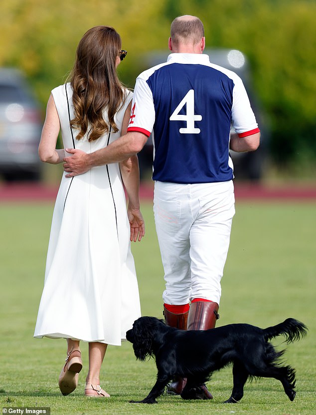 The Prince and Princess of Wales have reportedly welcomed four puppies to their family - after their dog Orla (above) gave birth to quadruplets