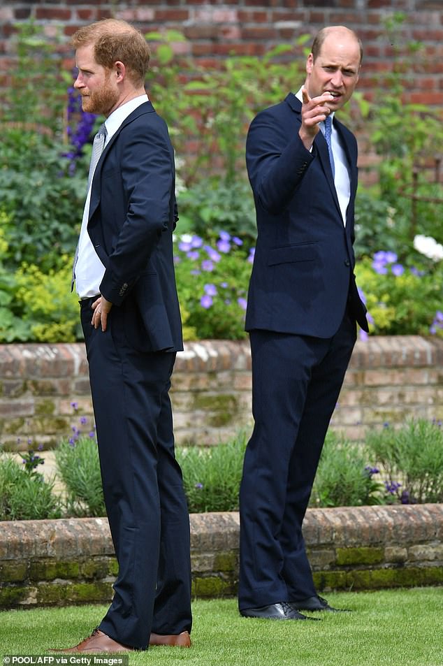 Prince William and Harry in July 2021. As early as 2019, rumours started circling that the brothers had fallen out