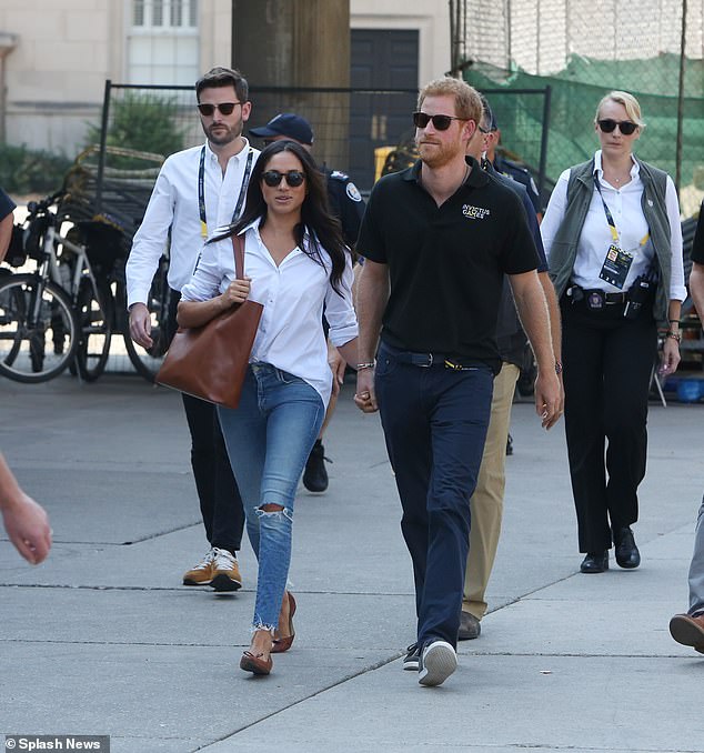 Mr Knauf (left) worked as press secretary for both the Sussexes and the Cambridges