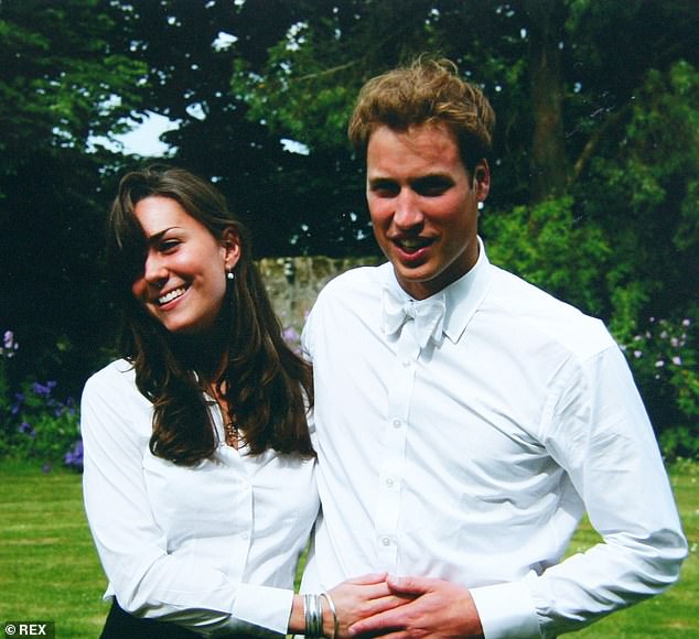 Kate Middleton and Prince William on their graduation day on June 23, 2005