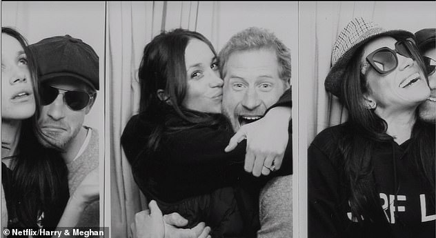 'Personally, I love a great love story,' Meghan said. The couple are pictured during the beginning of their relationship