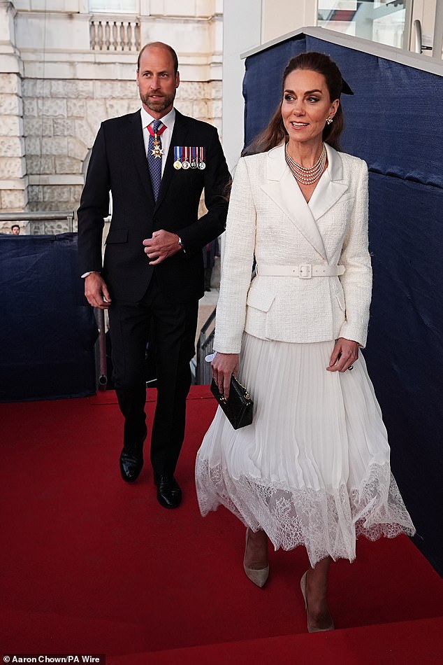 The Princess of Wales turned heads  as she stepped out in a glamorous pure white Self Portrait blazer dress