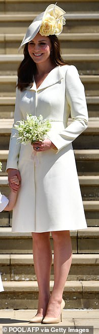Catherine had just given birth to Louis when she wore it in primrose yellow at Harry and Meghan's wedding in 2018