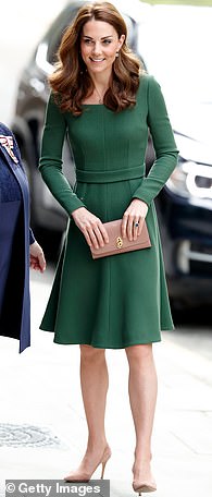 Gorgeous in green at the Anna Freud centre in May 2019