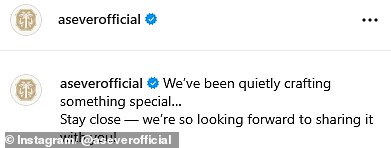 The post's caption told As Ever followers that the team have been 'quietly crafting something special'