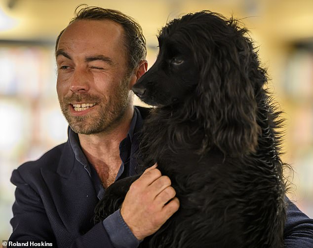 James Middleton (pictured with dog Zulu) revealed that Kate's cancer diagnosis presented a 'challenging time' for the entire family