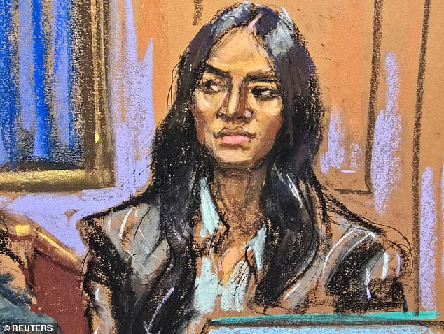 Cassie Ventura, pictured during cross examination during Sean "Diddy" Combs' sex trafficking trial in New York on Friday, told the court that she received mental health care at the Willow House treatment facility in 2023