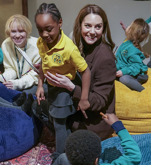 Catherine¿s Royal Foundation-led initiative is one of the major corner stones of her public work. Above, in February 2025 she joined a group of school children at the National Portrait Gallery as she launched a new project from The Royal Foundation Centre for Early Childhood