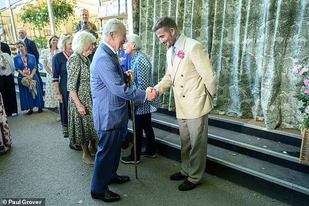 The pair chatted like old friends, as it was revealed the King and Queen had sent him a birthday present