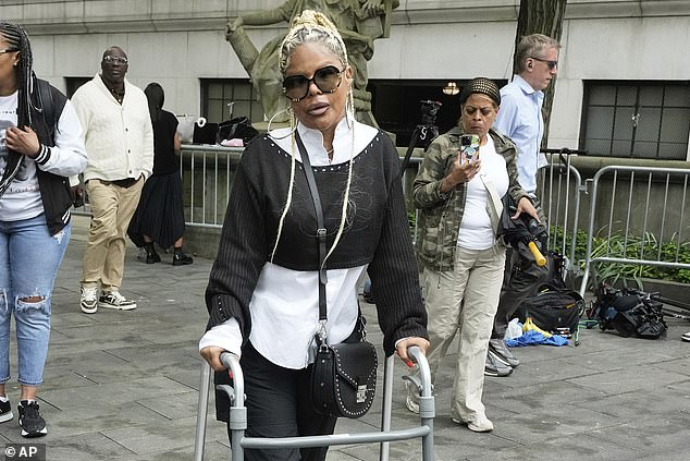 The Sean Combs Foundation's 990 form details its yearly finances and shows it spent $792,833 on grants in 2023, including giving cash to his former partner, Misa Hylton's fashion academy (pictured arriving in court on May 13)