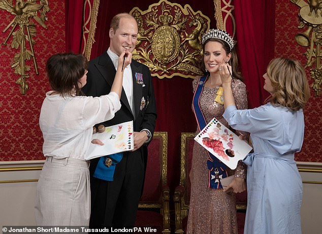 Jo Kinsey, Madame Tussauds London's Studio Manager, explained that it took 12 artists 12 months to create every single detail of Catherine's look