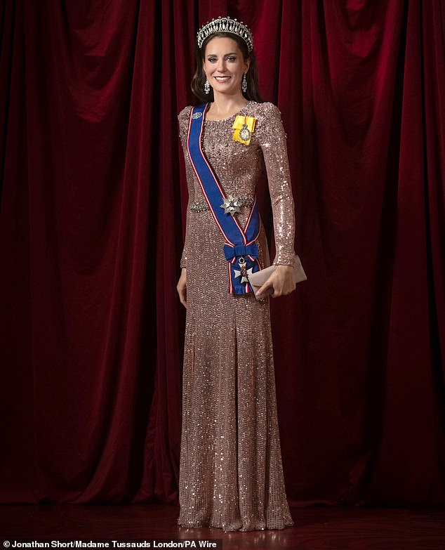 A new wax figure of the Princess of Wales has been unveiled at Madame Tussauds in London
