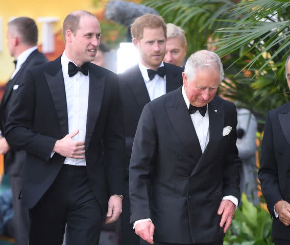 Getty Images Prince William, Prince Harry, and Prince Charles on April 4, 2019