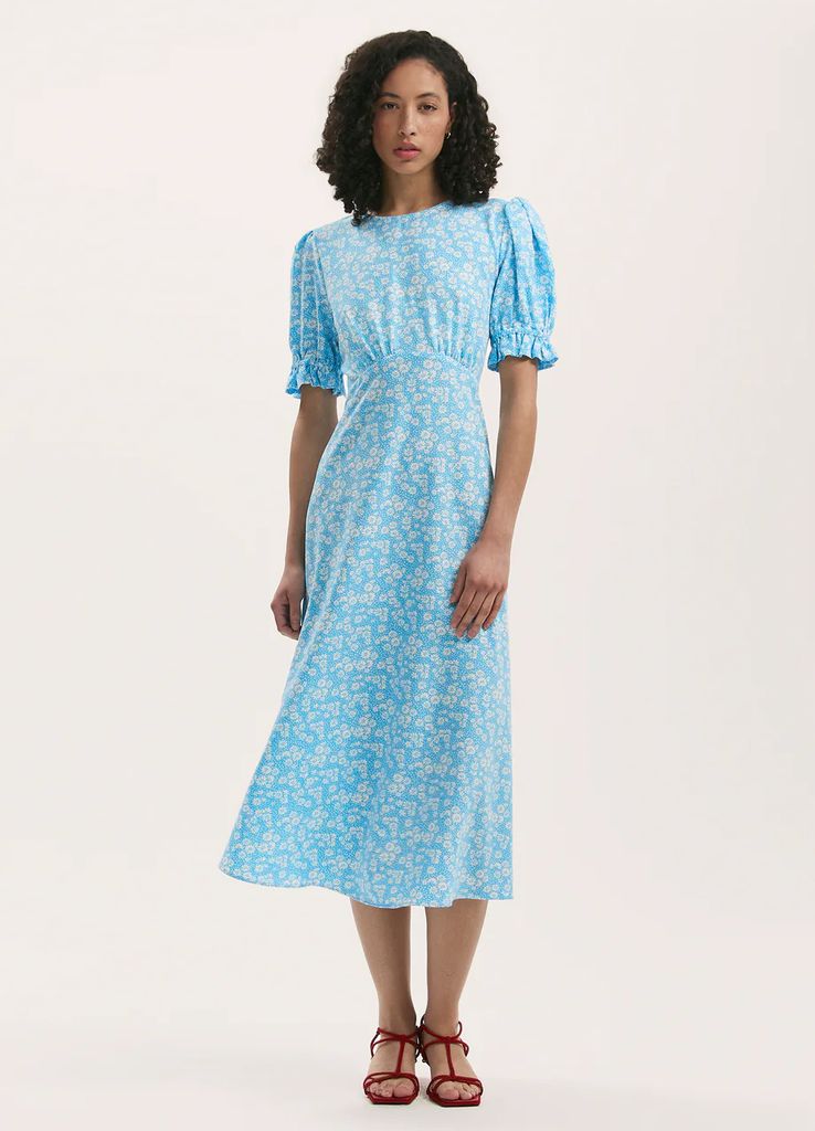 Finery blue floral midi dress