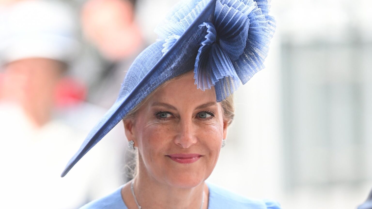 Duchess Sophie wears fourth version of her favourite dress Sophie, Duchess of Edinburgh smiles as she departs the Thanksgiving Service to mark the 80th anniversary of VE Day at Westminster Abbey on May 08, 2025 in London