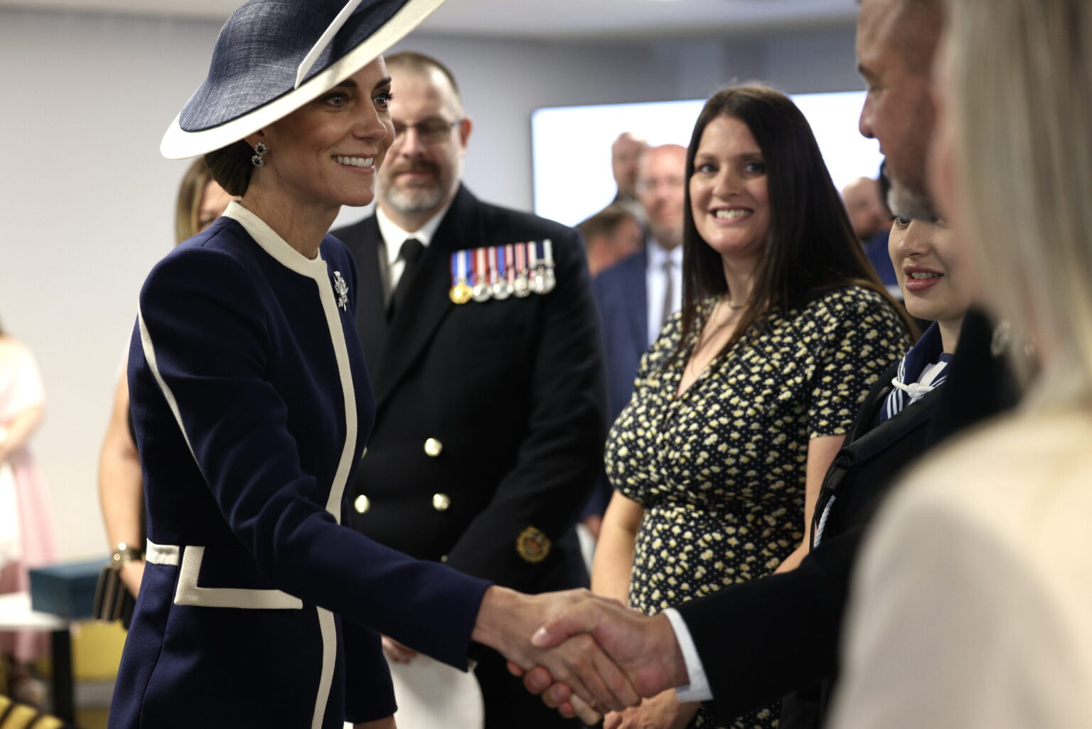 The Princess of Wales says it's a "proud moment for Glasgow" as she names new ship