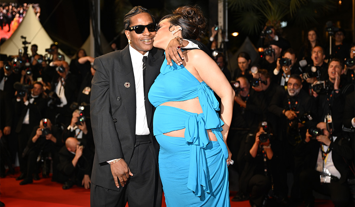 Barbadian singer and actress Rihanna (R) and US actor and singer Asap Rocky (L) leave after the screening of the film 'Highest 2 Lowest' at the 78th edition of the Cannes Film Festival. Pic: Getty Images