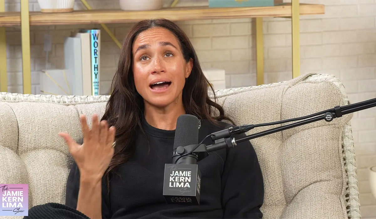 Meghan, Duchess of Sussex in Her First Ever Podcast Interview! Exclusive Worldwide Premiere Episode of The Jamie Kern Lima Show. Pic: YouTube