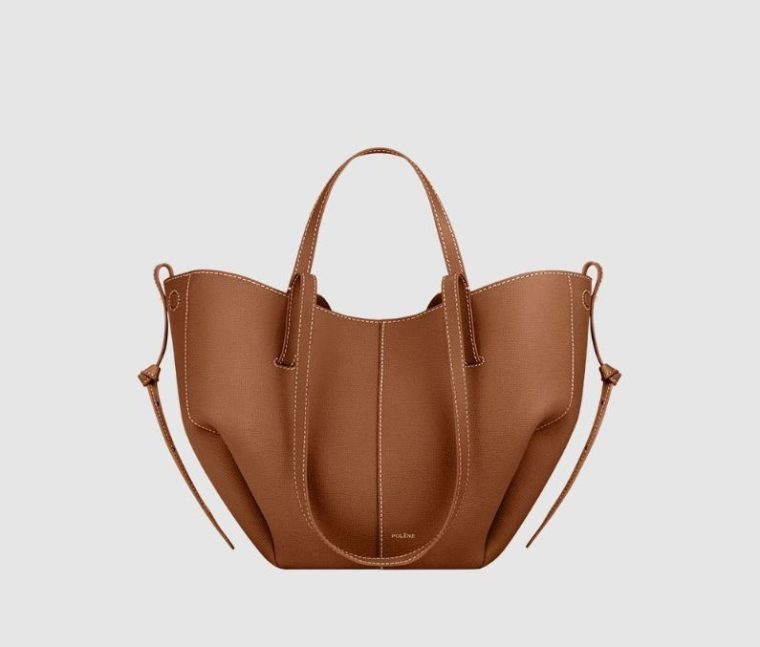 Polene Cyme Mini bag ?380 Image taken from https://uk.polene-paris.com/products/cyme-mini-textured-camel