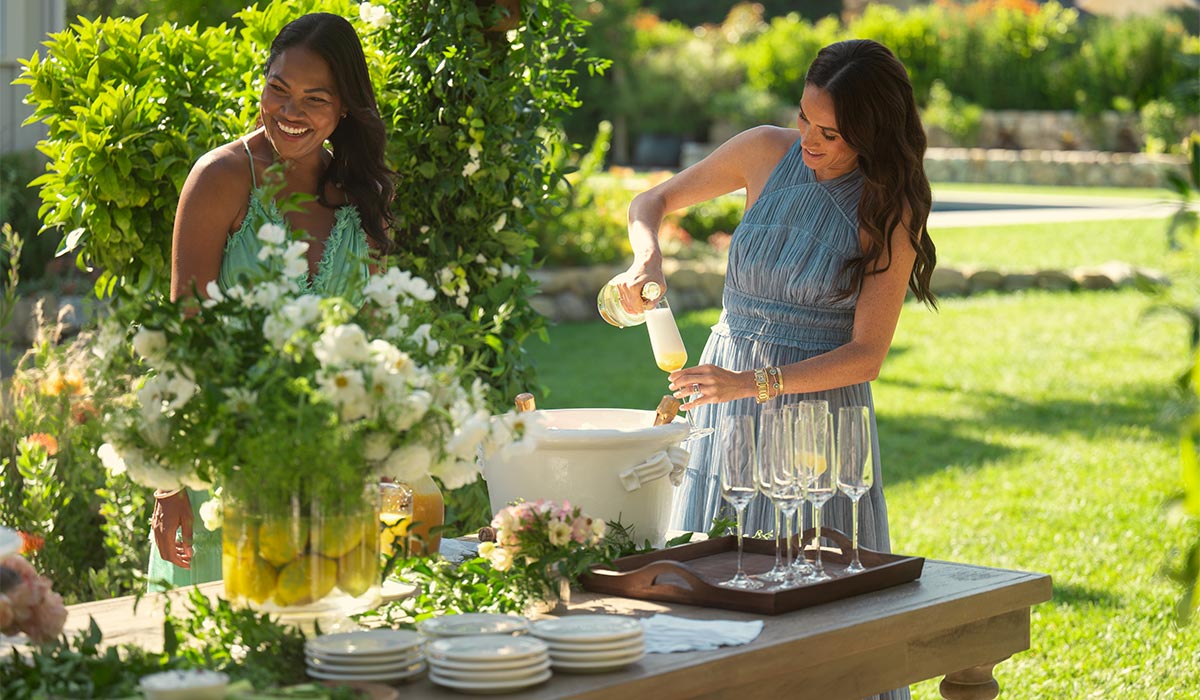 Tracy Robbins and Meghan in With Love, Meghan. Pic: Jake Rosenberg/Netflix