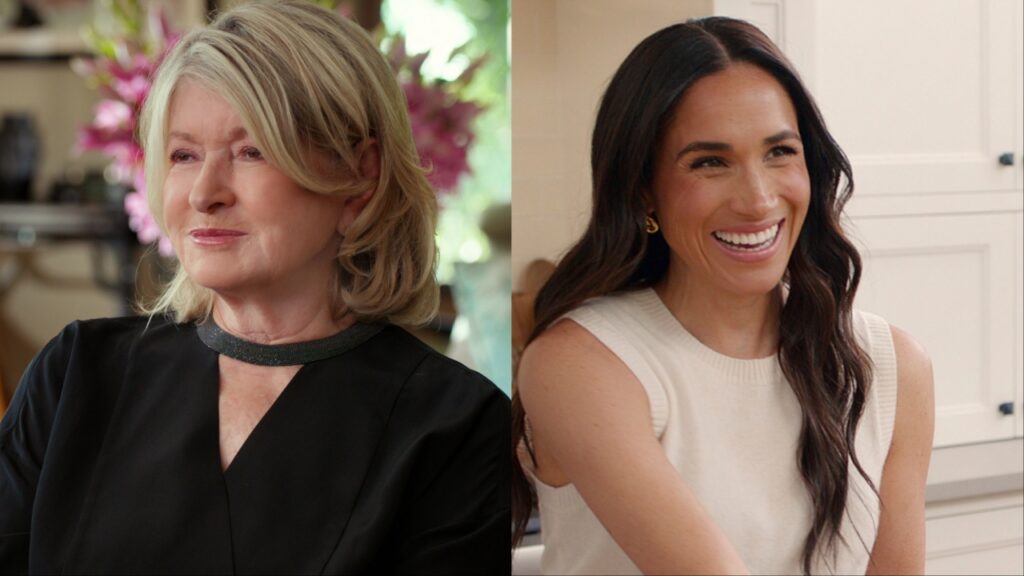 Somebody Asked Martha Stewart About Meghan Markle Allegedly Copying Her, And She Took The High Road Martha Stewart in Netflix's Martha documentary and Meghan Markle in Netflix's With Love, Meghan