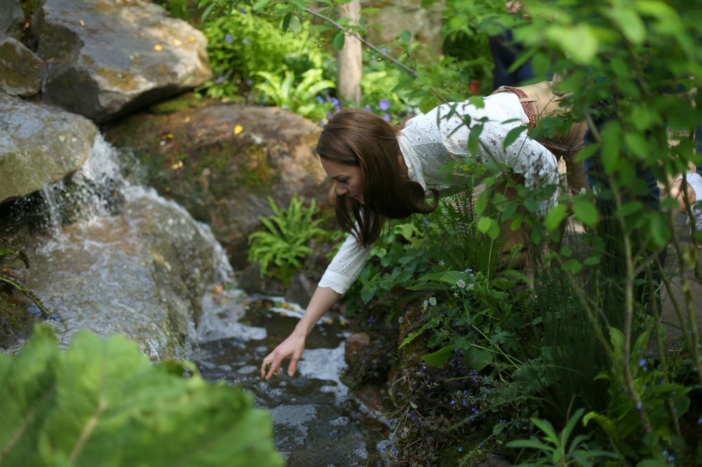 Princess Kate visits the 'Back to Nature Garden' garden, that she designed along with Andree Davies and Adam White, in 2019