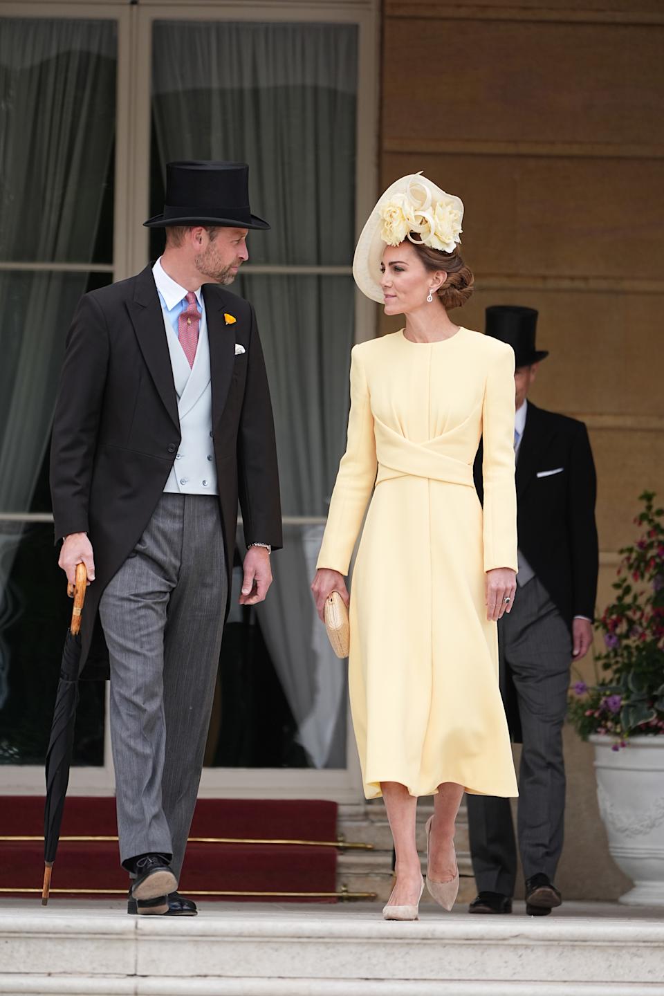 Kate Middleton and Prince William at a Buckingham Palace garden party