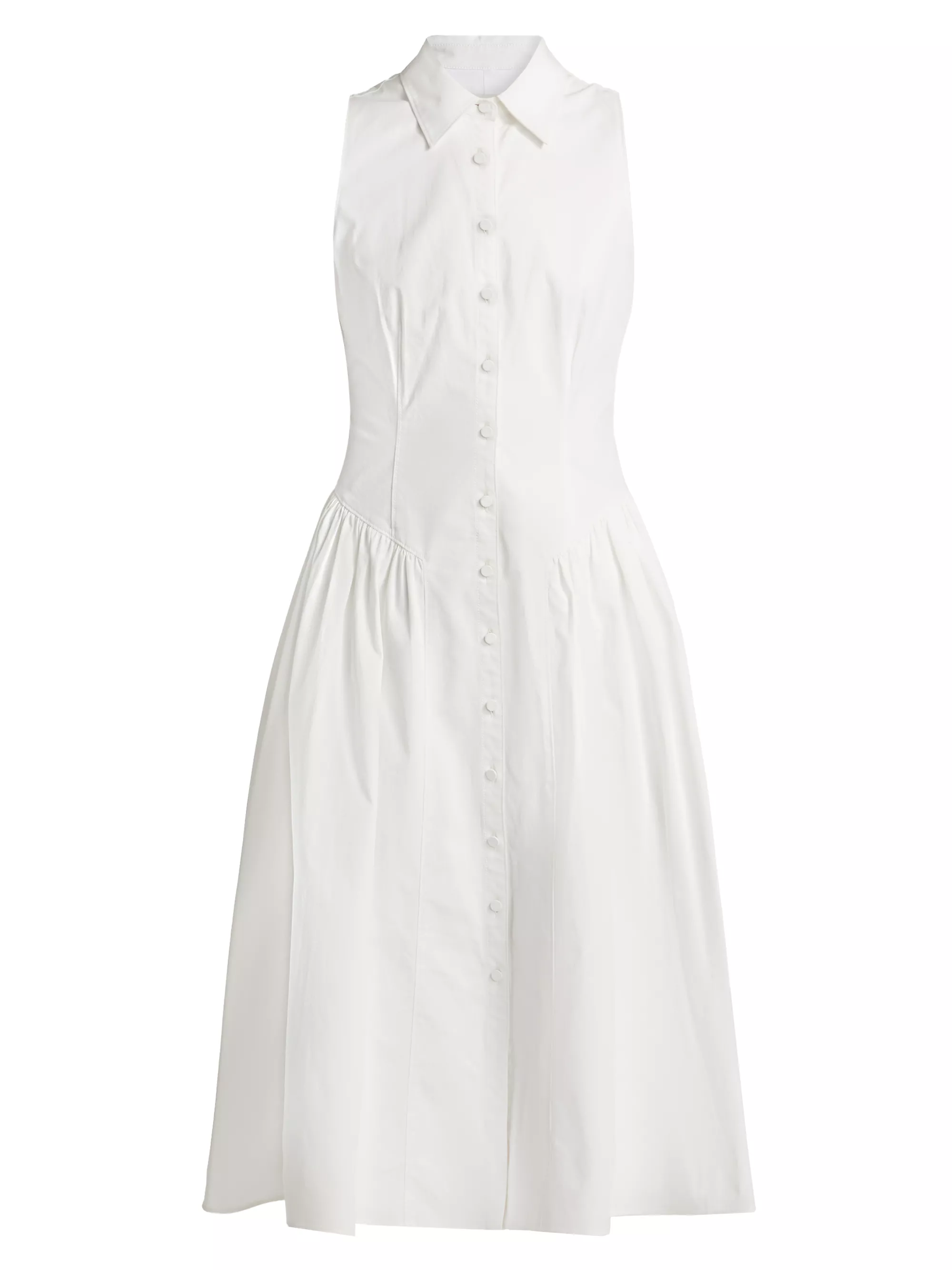 Losey Stretch-Cotton Midi-Shirtdress