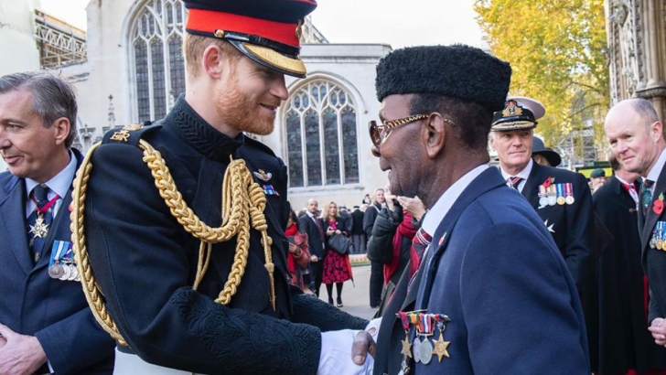 Prince Harry with a special message wishing World War II Veteran Private Joseph Hammond a happy 100th birthday Prince Harry with a special message wishing World War II Veteran Private Joseph Hammond a happy 100th birthday